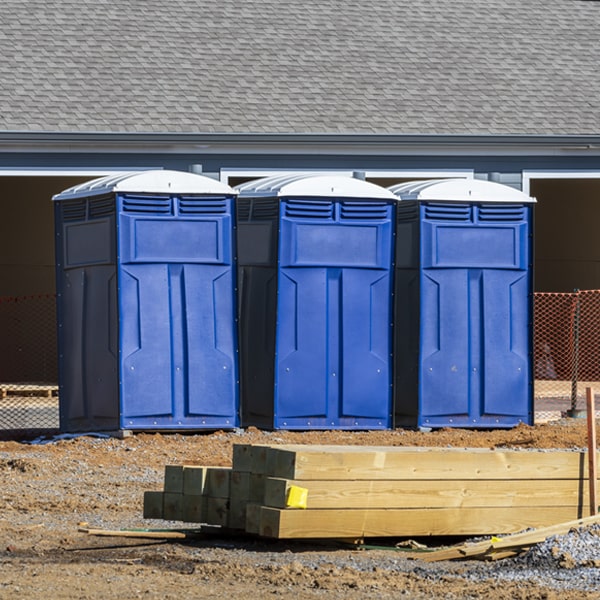 what is the expected delivery and pickup timeframe for the porta potties in Hyde Park Vermont